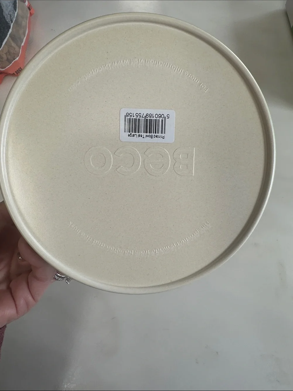 Bamboo Pet Bowl - Cream Eco-Friendly Dog Bowl